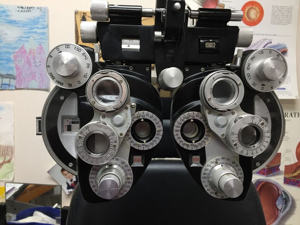 Utrustning för synundersökning hos optiker